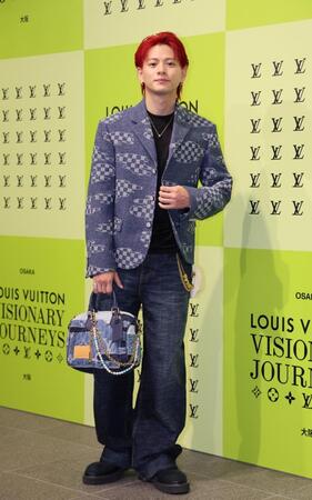 　ルイ・ヴィトン「ビジョナリ・ジャーニー」展レセプションに登場したアンバサダーの平野紫燿（撮影・立川洋一郎）