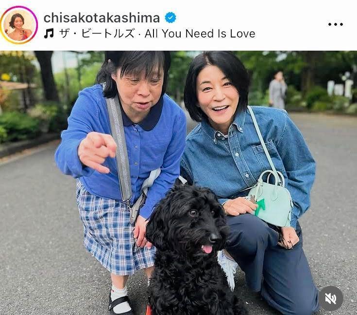 　みっちゃんと。５月２０日付の高嶋ちさ子のインスタグラム＠ｃｈｉｓａｋｏｔａｋａｓｈｉｍａより