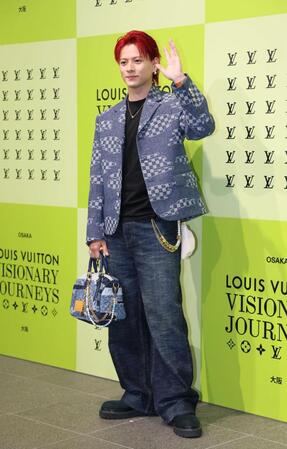 　レセプションに登場した平野紫耀（撮影・立川洋一郎）