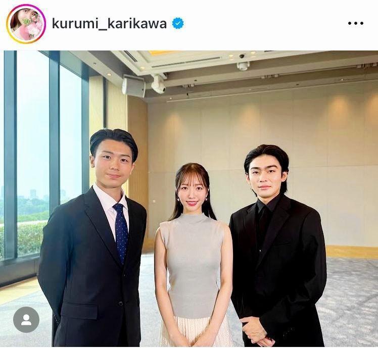 　左が市川團子、右が市川染五郎。刈川くるみのインスタグラム＠ｋｕｒｕｍｉ＿ｋａｒｉｋａｗａより 