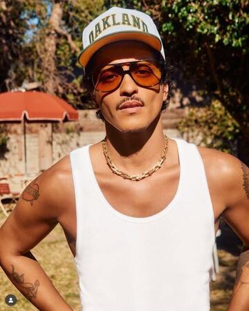 　ブルーノ・マーズの公式インスタグラム＠ｂｒｕｎｏｍａｒｓより