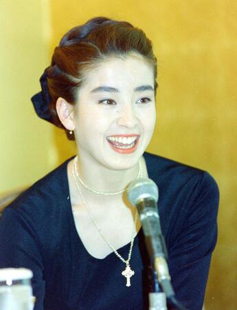 　１９９２年、映画「豪姫」会見で。宮沢りえ