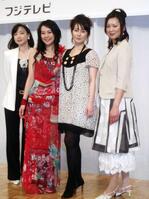 昼ドラ初主演の金子さやか（左から２番目）と川上麻衣子、遠野凪子さん、大沢逸美（左から）＝２００７年３月
