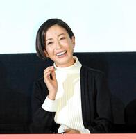 　２０１９年９月、映画「人間失格」舞台あいさつで。宮沢りえ