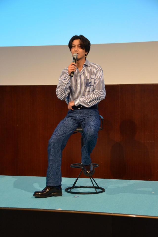 　「ＨＯＫＵＳＡＩ－ぜんぶ、北斎のしわざでした。展」記者発表会に登場した橋海人