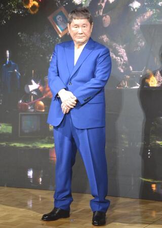 　「ＳＣＯグループ　新ＣＭ発表会」に登場した北野武氏