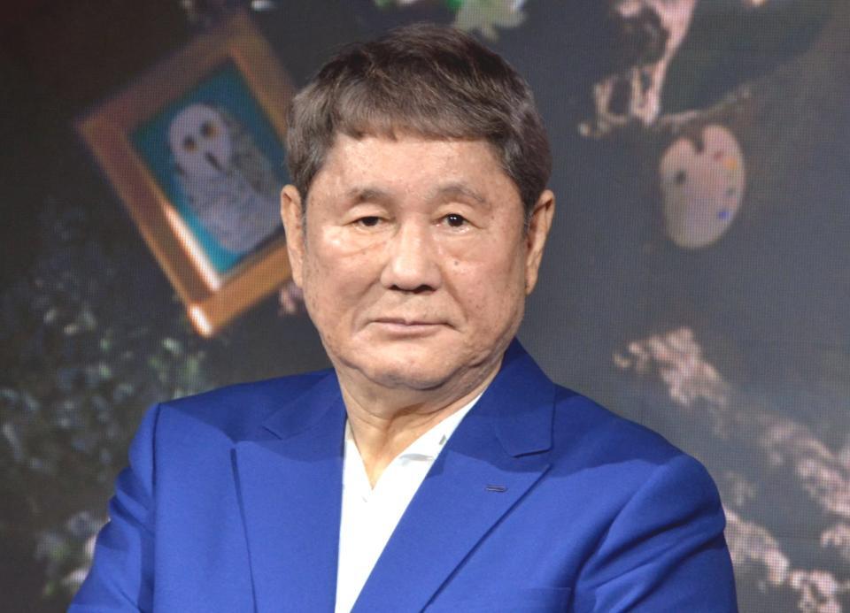 　「ＳＣＯグループ　新ＣＭ発表会」に登場した北野武氏