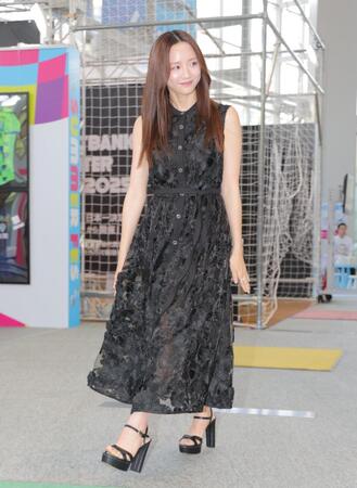 　登壇した森香澄（撮影・吉澤敬太）