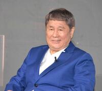 　新ＣＭ発表会に登場した北野武氏