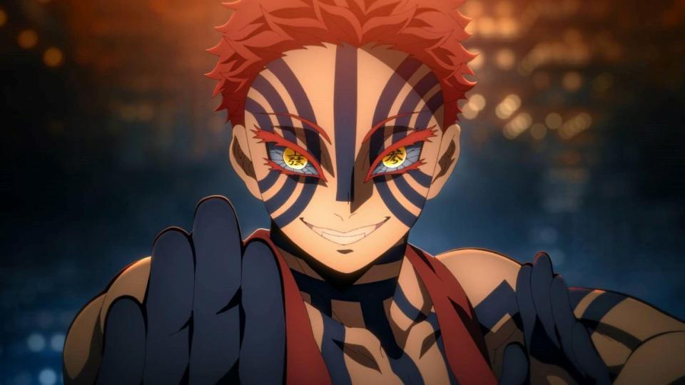 　「劇場版『鬼滅の刃』無限城編　第一章　猗窩座再来」に登場する猗窩座（Ｃ）吾峠呼世晴／集英社・アニプレックス・ｕｆｏｔａｂｌｅ