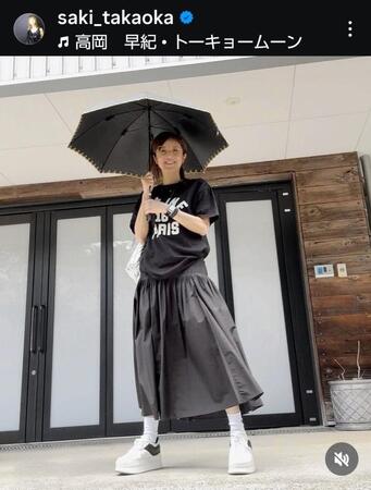 　高岡早紀のインスタグラム（＠ｓａｋｉ＿ｔａｋａｏｋａ）より