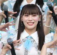 　笑顔を見せるＨＫＴ４８の豊永阿紀