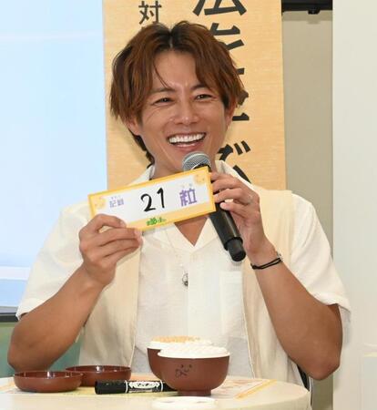 　イベントを満喫する杉浦太陽（撮影・高部洋祐）