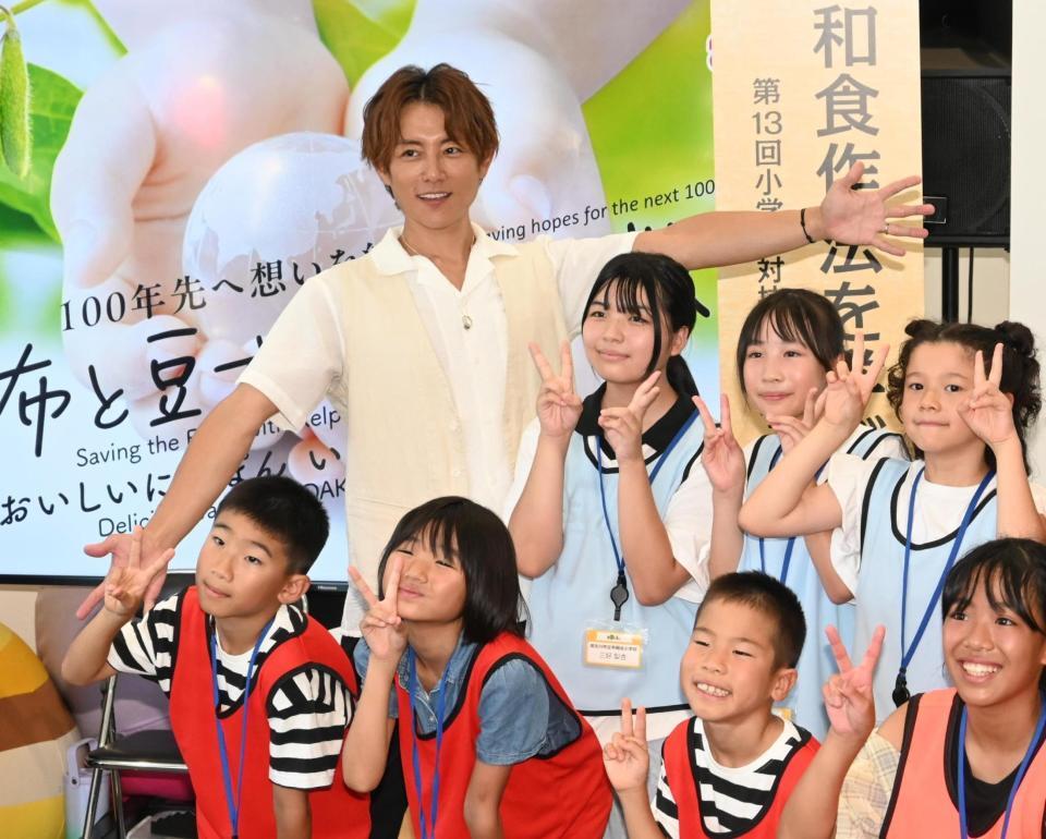 　イベントを満喫する杉浦太陽（撮影・高部洋祐）