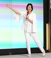　ＮＨＫ「ＯＮＥ」の魅力をＰＲする森花子アナウンサー（撮影・堀内翔）　