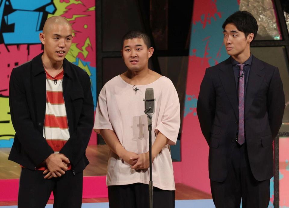 　四千頭身（左から）都築拓紀、後藤拓実、石橋遼大