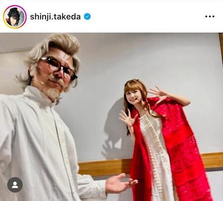尻の皮が剥けた舞台はこれ？役衣装は顔も赤いｗ武田真治のインスタグラム＠ｓｈｉｎｊｉ．ｔａｋｅｄａより