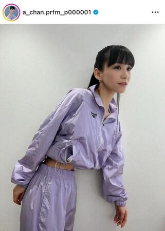 ヘソちらトレーニングウェア姿が美しい！あ～ちゃんのインスタグラム＠ａ＿ｃｈａｎ．ｐｒｆｍ＿ｐ０００００１より