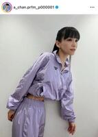 ヘソちらトレーニングウェア姿が美しい！あ～ちゃんのインスタグラム＠ａ＿ｃｈａｎ．ｐｒｆｍ＿ｐ０００００１より