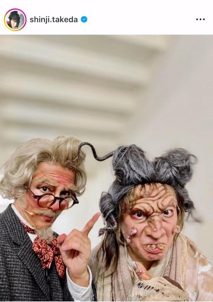 尻の皮が剥けた舞台はこれ？メークがすごいｗ　武田真治のインスタグラム＠ｓｈｉｎｊｉ．ｔａｋｅｄａより