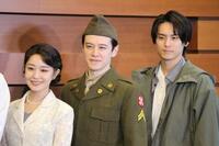 　取材に応じた（左から）奈緒、ウエンツ瑛士、高野洸