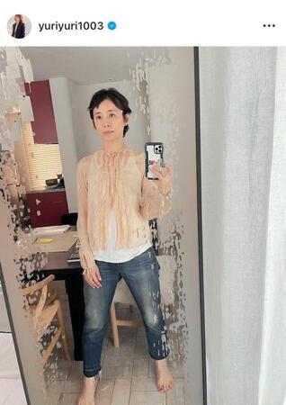 　ショート激変の石田ゆり子インスタグラム＠ｙｕｒｉｙｕｒｉ１００３より