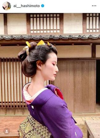 　うなじにうっとり…色気が、すごい…。橋本愛のインスタグラム＠ａｉ＿＿ｈａｓｈｉｍｏｔｏより