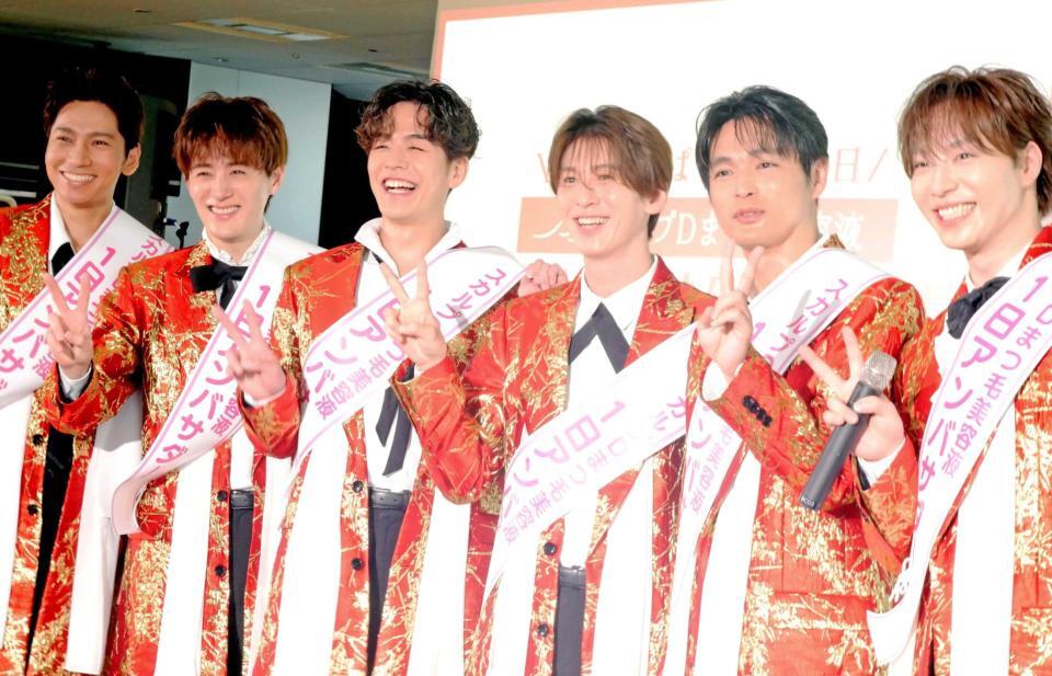 　ＳＨＯＷ－ＷＡの（左から）山本佳志、向山毅、井筒雄太、寺田真二郎、青山隼、塩田将己