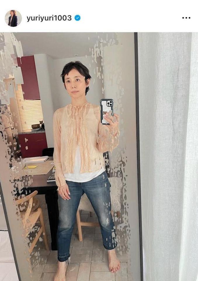　ショート激変の石田ゆり子インスタグラム＠ｙｕｒｉｙｕｒｉ１００３より
