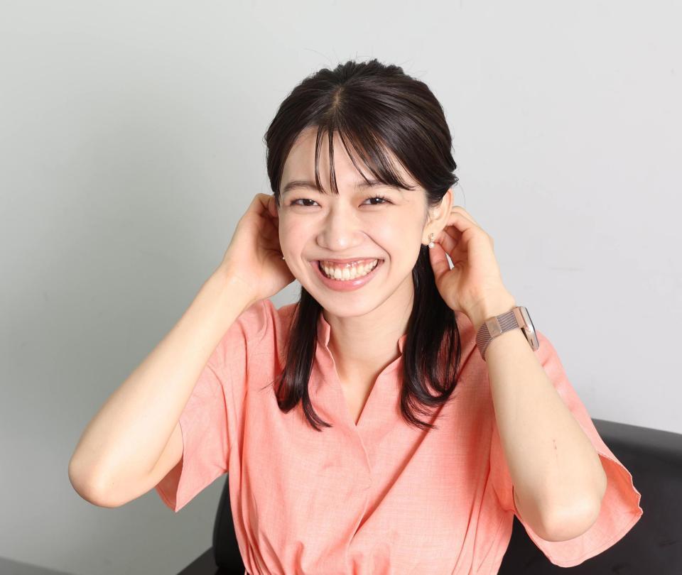 　今後の活躍が楽しみな齋藤陽アナウンサー（撮影・佐々木彰尚）