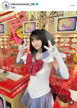 コスプレが可愛すぎる！セーラーサターン姿の田中美久インスタグラム＠ｍｉｋｕｍｏｎｍｏｎ＿４８より