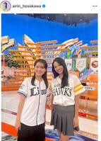 　小久保春菜とスタジオで。細川愛倫のインスタグラム＠ａｉｒｉｎ＿ｈｏｓｏｋａｗａより