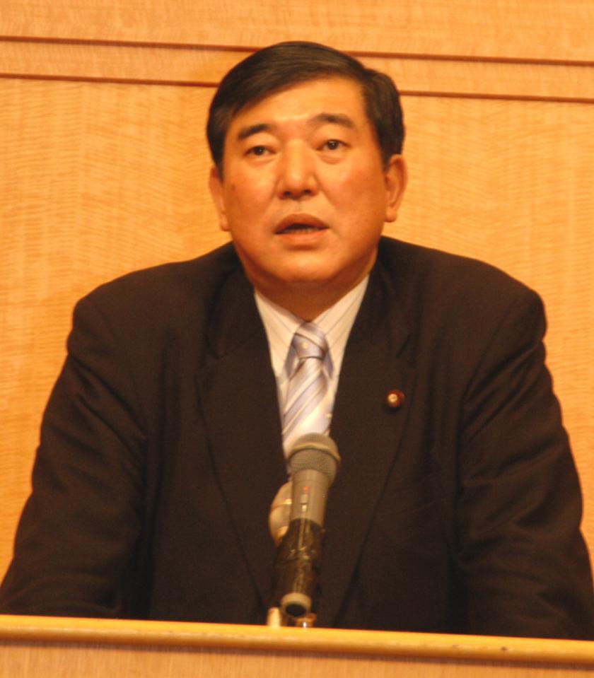 　野田内閣を批判した自民党の石破政調会長＝２０１１年９月