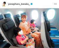 手前が長女。柳原可奈子のインスタグラム＠ｙａｎａｇｉｈａｒａ＿ｋａｎａｋｏ＿より 