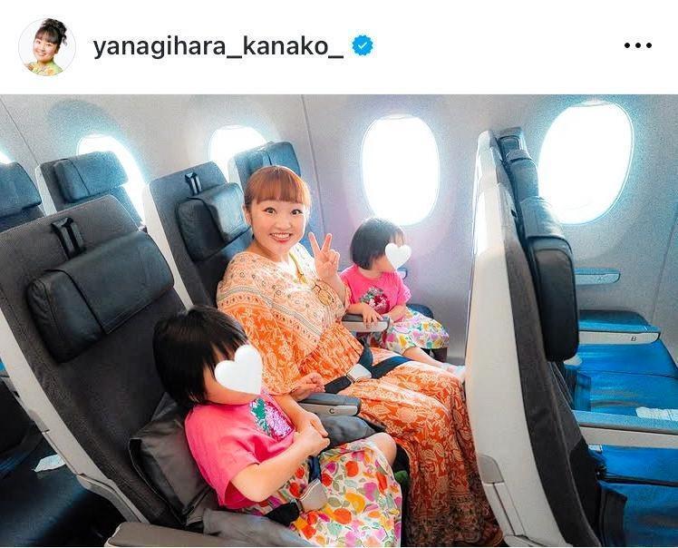手前が長女。柳原可奈子のインスタグラム＠ｙａｎａｇｉｈａｒａ＿ｋａｎａｋｏ＿より 