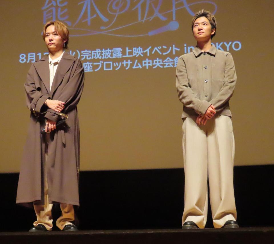 　映画「熊本の彼氏」に主演の杉本琢弥（左）と共演の諸星翔希