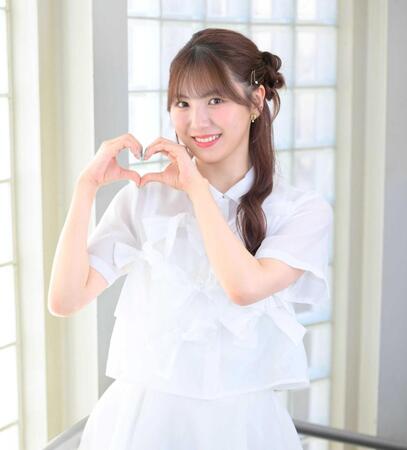 　ＳＫＥ４８卒業を前に心境を語った菅原茉椰（撮影・伊藤笙子）