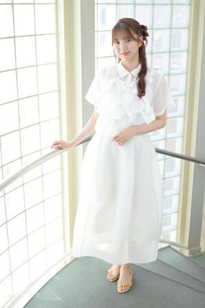 　ＳＫＥ４８卒業を前に今の心境を語った菅原茉椰（撮影・伊藤笙子）