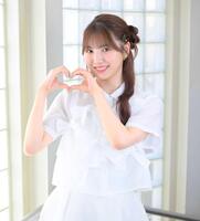 　ＳＫＥ４８卒業を前に心境を語った菅原茉椰（撮影・伊藤笙子）