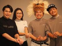 　取材会に出席した（左から）吉村崇、ＣＲＡＺＹ　ＣＯＣＯ、大西ライオン、瀬下豊