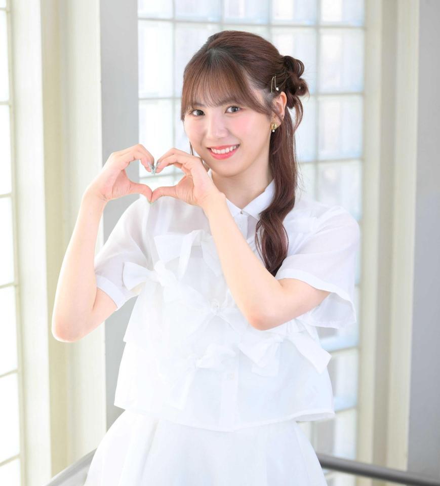 　ＳＫＥ４８卒業を前に心境を語った菅原茉椰（撮影・伊藤笙子）