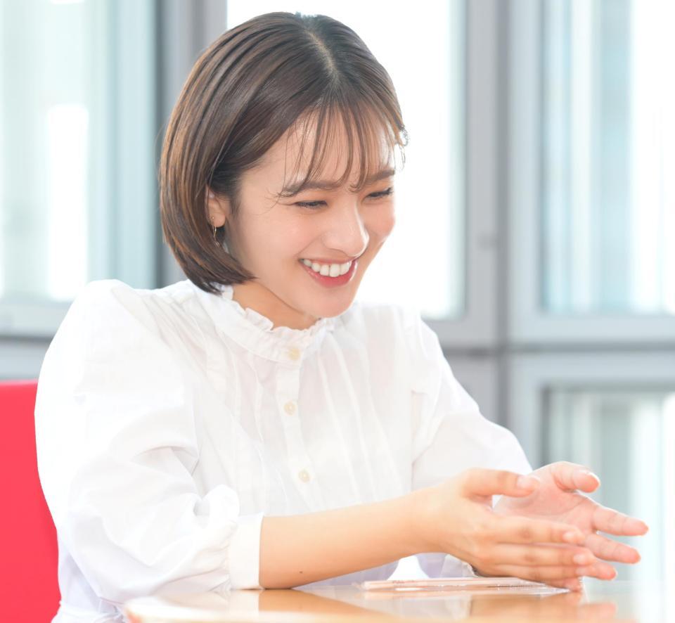 　とことん突き詰めるタイプだと語る日本テレビ・河出奈都美アナウンサー（撮影・伊藤笙子）