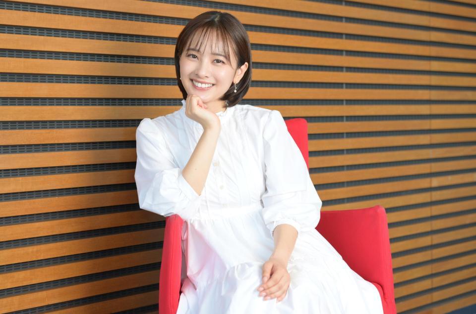 　日本テレビ「一行ポップ」で番組の魅力を豊かな声色とともに伝える日本テレビ・河出奈都美アナウンサー（撮影・伊藤笙子）