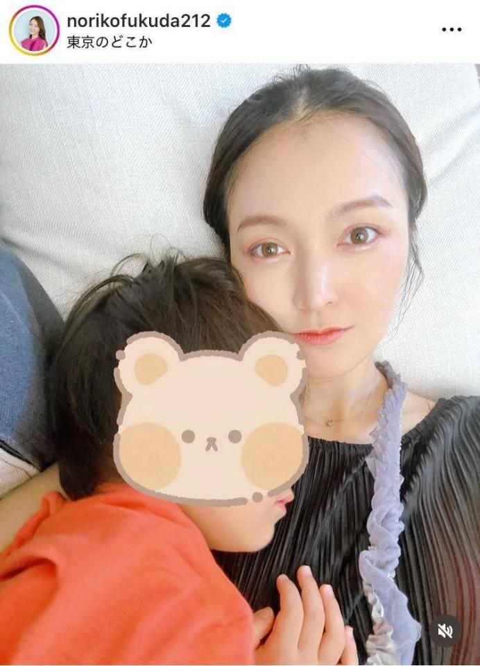 涙袋ハイライトもばっちり。綺麗ママ。福田典子のインスタグラム＠ｎｏｒｉｋｏｆｕｋｕｄａ２１２より