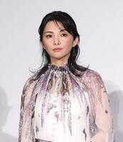 　舞台あいさつに登場した田中麗奈（撮影・佐々木彰尚）