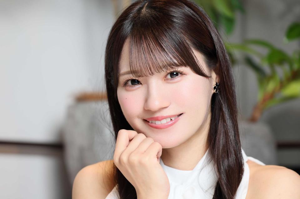　潤んだ瞳で未来を見据えるＳＫＥ４８・中野愛理（撮影・石井剣太郎）