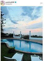 豪華ヴィラでのパーティー。すみれのインスタグラム＠ｓｕｍｉｒｅ８０８より