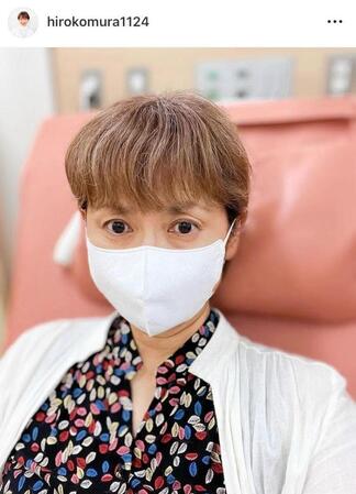 ３１回目の抗がん剤治療を受けた古村比呂。６月２６日付のインスタグラム＠ｈｉｒｏｋｏｍｕｒａ１１２４より