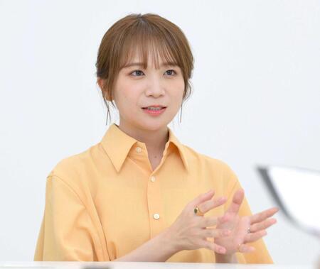 　乃木坂４６卒業から２年半を振り返る秋元真夏（撮影・伊藤笙子）