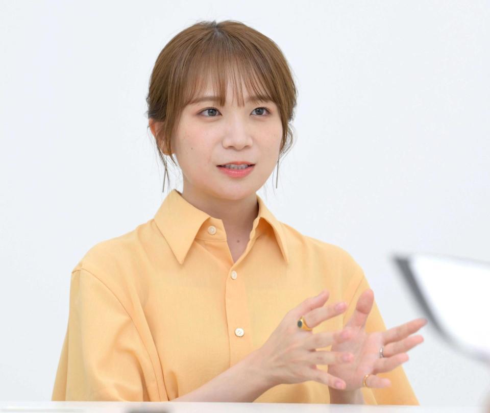 　乃木坂４６卒業から２年半を振り返る秋元真夏（撮影・伊藤笙子）